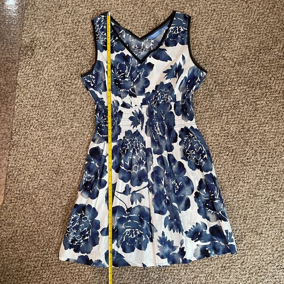 Size XL Simply Vera by Vera Wang blue white sleeveless dress - Picture 5 of 13